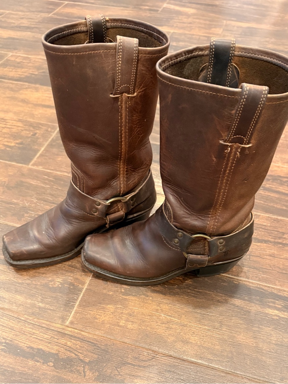 Frye Leather Harness Boots women’s